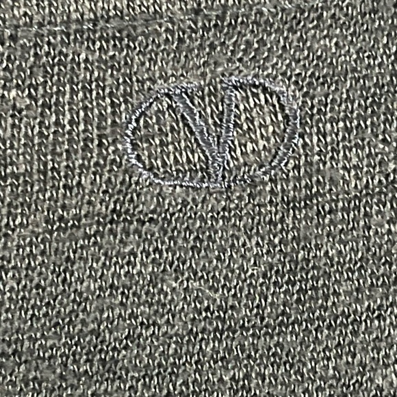 Vtg Valentino studio linen polo shirt navy extra large - Picture 3 of 8